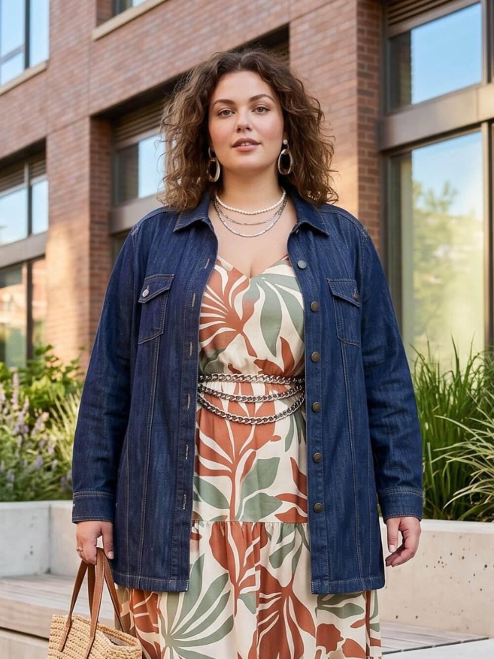 Penningtons Dark Wash Denim Jean Jacket Plus Size 4X Spring Layering Piece